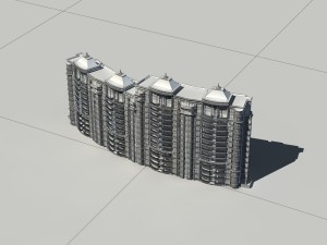 city construction - large real estate residences 7 3D Модель