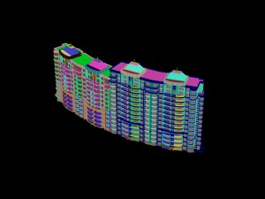 city construction - large real estate residences 7 3D Модель