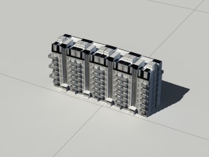 city construction - large real estate residences 9 3D Model