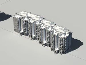 city construction - large real estate residences 10 3D Model
