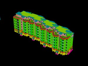 city construction - large real estate residences 10 Model 3D