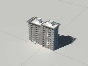 city construction - large real estate residences 12 3D Model
