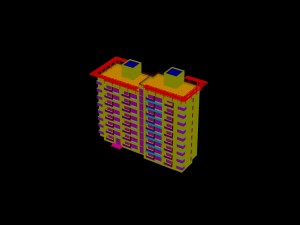 city construction - large real estate residences 12 Modèle 3D