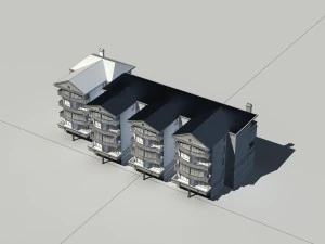 city construction - large real estate residences 13 3D Model