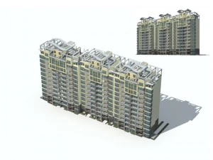 city construction - large real estate residences 14 3D Model