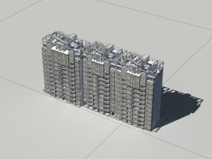 city construction - large real estate residences 14 3D Model