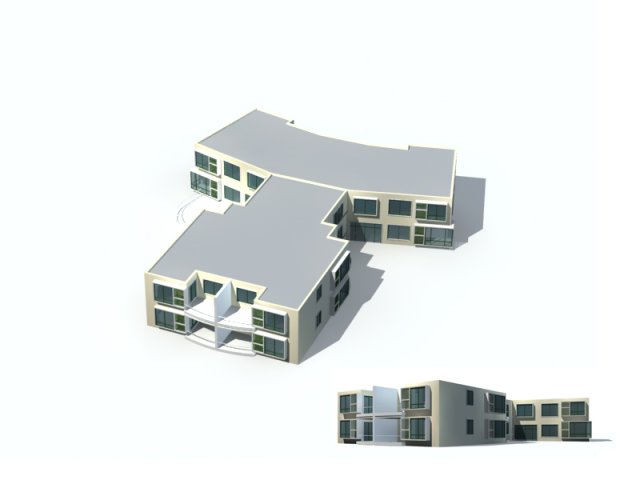 city construction - large real estate residences 15 3D Model .c4d .max .obj .3ds .fbx .stl .blend 