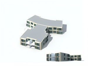 city construction - large real estate residences 15 3D Model