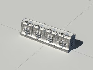 city construction - large real estate residences 17 Modello 3D