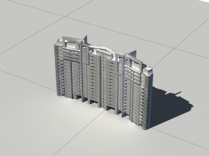 city construction - large real estate residences 18 3D Model
