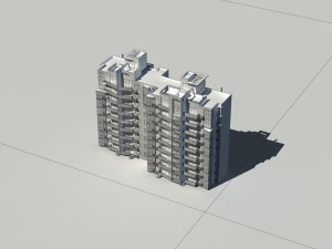 city construction - large real estate residences 20 Modelo 3D