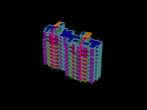 city construction - large real estate residences 20 Modelo 3D