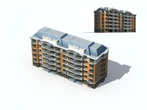 city construction - large real estate residences 21 3D Model