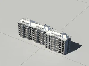 city construction - large real estate residences 22 3D Model