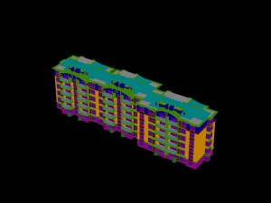 city construction - large real estate residences 22 3D Model