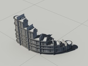 city construction - large real estate residences 24 3D Model
