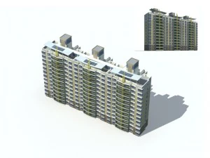 city construction - large real estate residences 25 3D Model