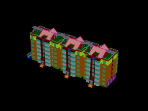 city construction - large real estate residences 26 3D Модель