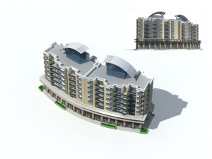 city construction - large real estate residences 27 3D Model
