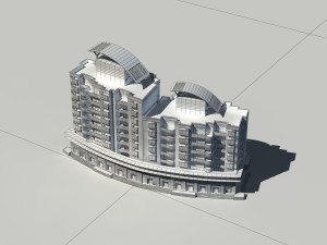 city construction - large real estate residences 28 3D Модель