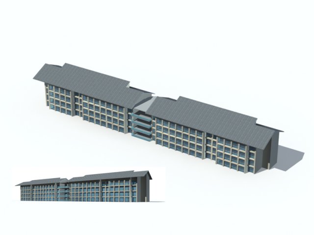 city construction - large real estate residences 29 3D 모델 .c4d .max .obj .3ds .fbx .stl .blend 