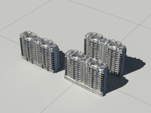 city construction - large real estate residences 30 3D Model