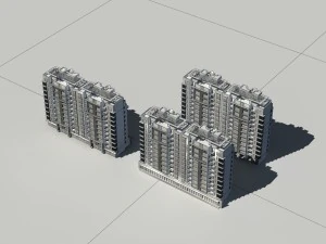 city construction - large real estate residences 30 3D Model