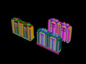 city construction - large real estate residences 30 3D Model