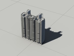 city construction - large real estate residences 33 Modèle 3D