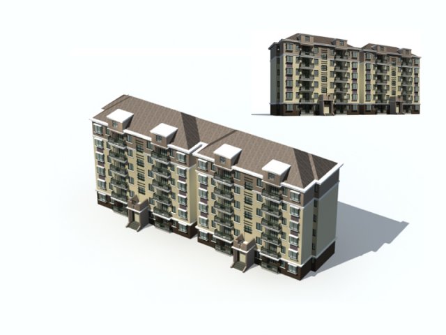 city construction - large real estate residences 34 Modelo 3D .c4d .max .obj .3ds .fbx .stl .blend 