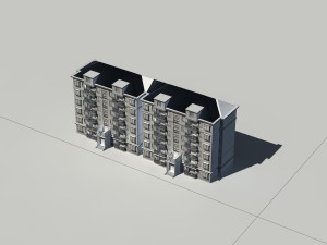 city construction - large real estate residences 34 Modelo 3D