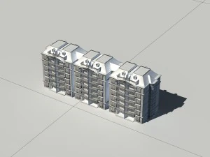 city construction - large real estate residences 36 3D Model