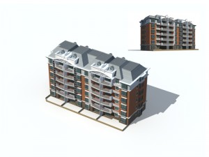 city construction - large real estate residences 37 3D 模型