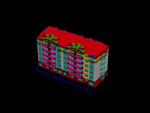 city construction - large real estate residences 37 3D Модель