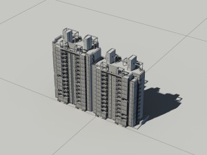 city construction - large real estate residences 39 3D Model