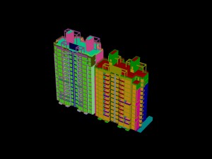 city construction - large real estate residences 39 3D Model
