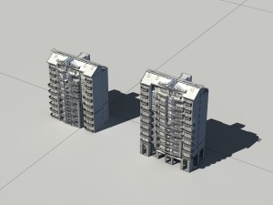 city construction - large real estate residences 41 3D 모델
