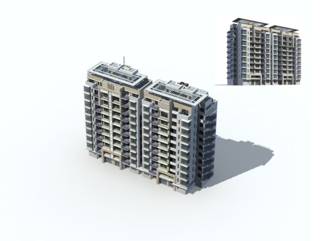 city construction - large real estate residences 42 3Dモデル .c4d .max .obj .3ds .fbx .stl .blend 