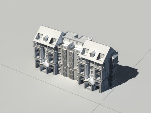 city construction - large real estate residences 43 Modelo 3D