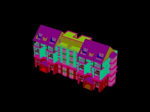 city construction - large real estate residences 43 Modelo 3D