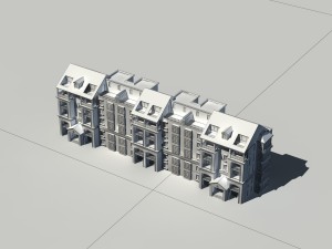 city construction - large real estate residences 44 Modèle 3D