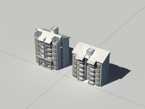 city construction - large real estate residences 46 3Dモデル
