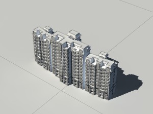 city construction - large real estate residences 48 3D Model