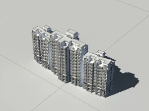 city construction - large real estate residences 48 3D Model