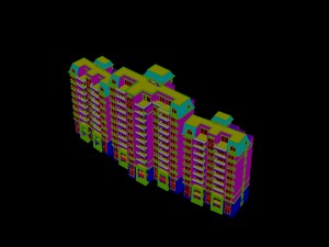 city construction - large real estate residences 48 3D Model