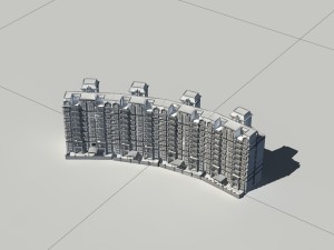 city construction - large real estate residences 49 3D Модель