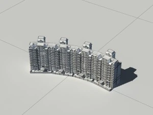 city construction - large real estate residences 49 3D Model