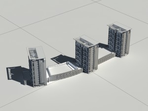 city construction - large real estate residences 51 3D Model