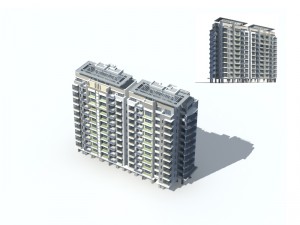 city construction - large real estate residences 52 Modelo 3D
