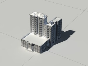 city construction - large real estate residences 53 3D 모델